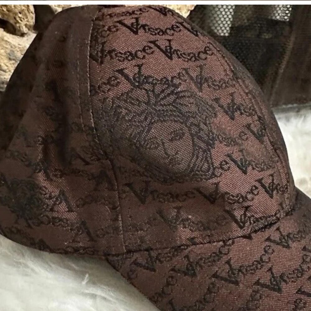 Brown Print Baseball Cap Adjustable - image 2